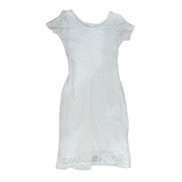 Crocheted Lace Dress - Cream - Picture 1 of 7